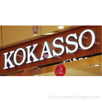 Metal Steel Fabricated Letterring Acrylic Faced Illuminated 3D Dimentional Exterior Channel Letter Signs